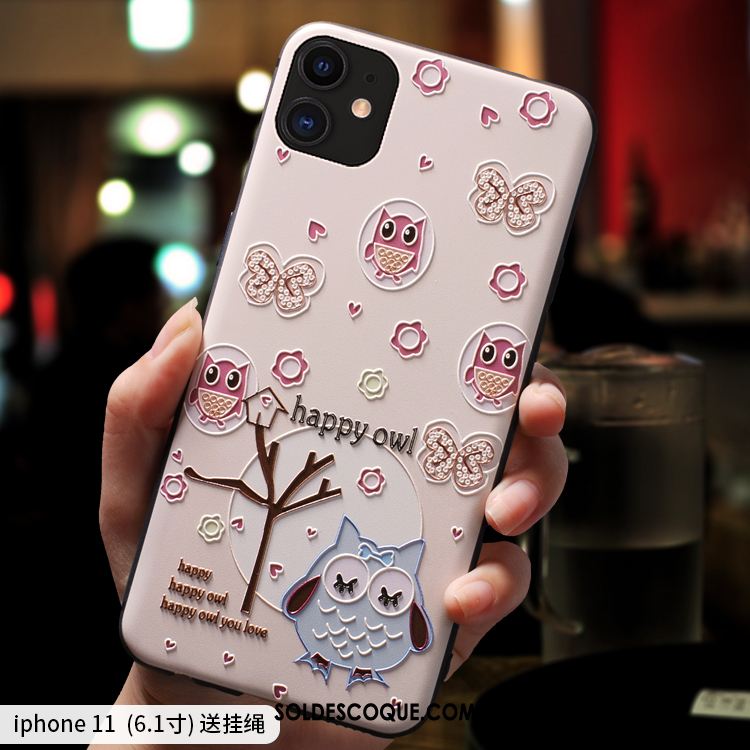 Coque iPhone 11 Dessin Animé Téléphone Portable Très Mince Silicone Marque De Tendance Housse En Ligne