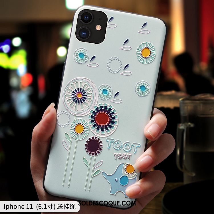 Coque iPhone 11 Dessin Animé Téléphone Portable Très Mince Silicone Marque De Tendance Housse En Ligne