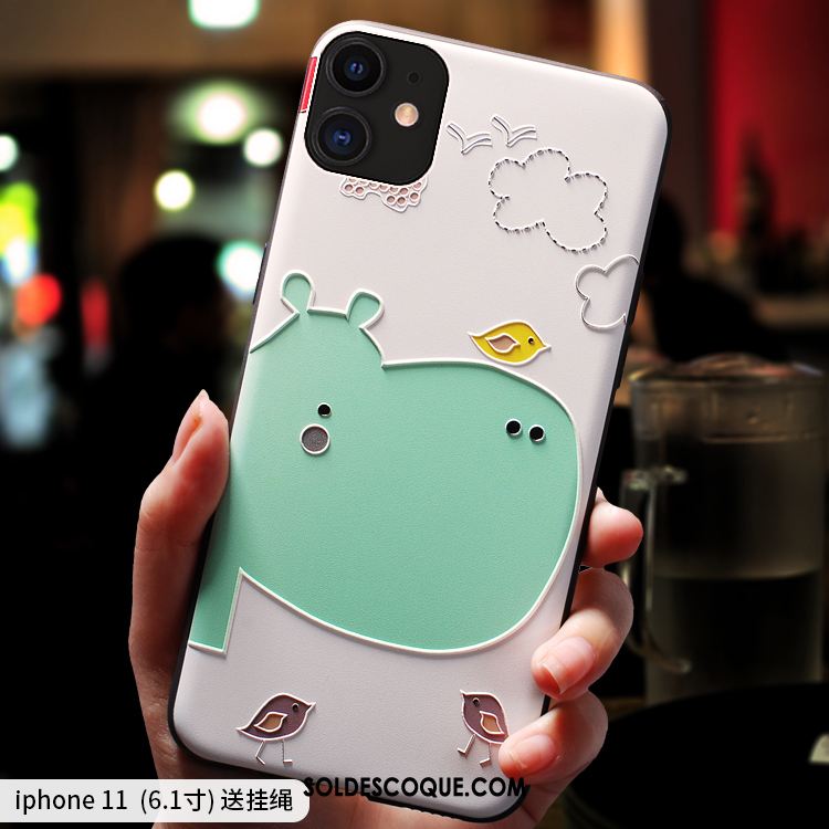 Coque iPhone 11 Dessin Animé Téléphone Portable Très Mince Silicone Marque De Tendance Housse En Ligne