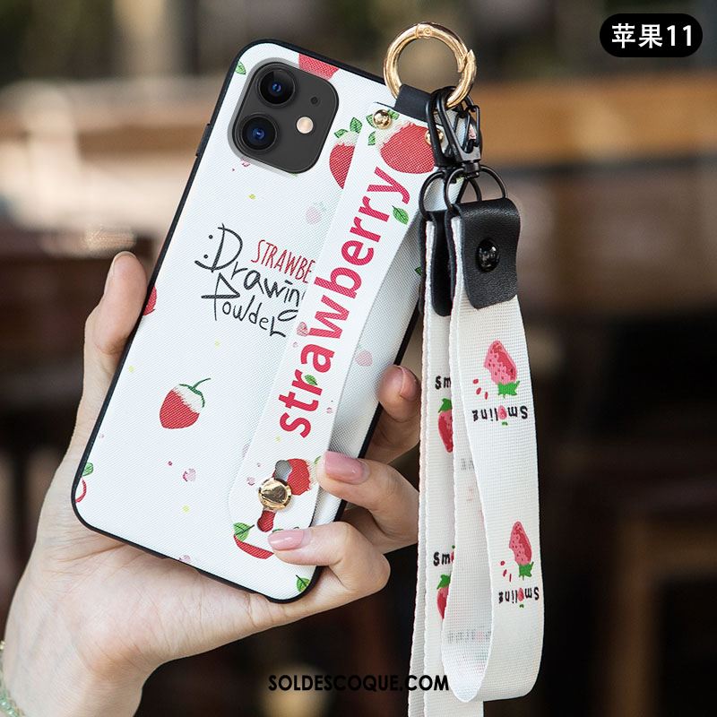 Coque iPhone 11 Incassable Créatif Frais Étui Délavé En Daim Pas Cher