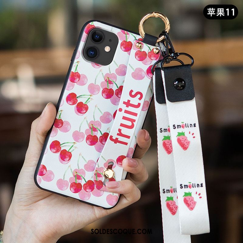 Coque iPhone 11 Incassable Créatif Frais Étui Délavé En Daim Pas Cher