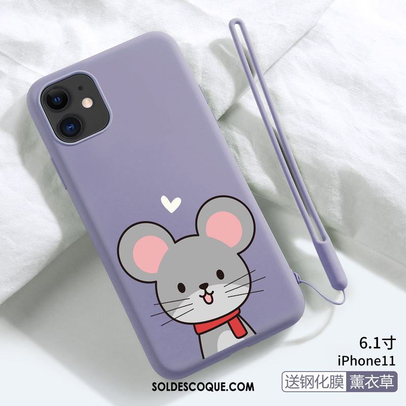 Coque iPhone 11 Incassable Silicone Vert Étui Fluide Doux Pas Cher