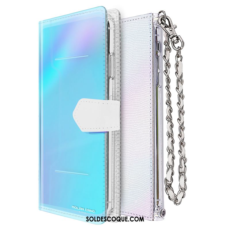 Coque iPhone 11 Luxe Téléphone Portable Étui En Cuir Fluide Doux Bleu En Ligne