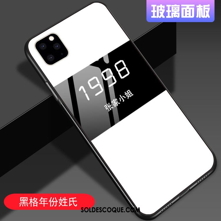 Coque iPhone 11 Pro Blanc Verre Personnalité Amoureux Créatif Pas Cher