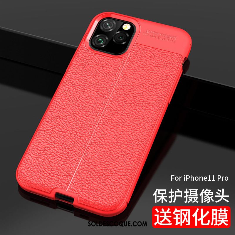 Coque iPhone 11 Pro Business Incassable Personnalité Net Rouge Luxe En Ligne