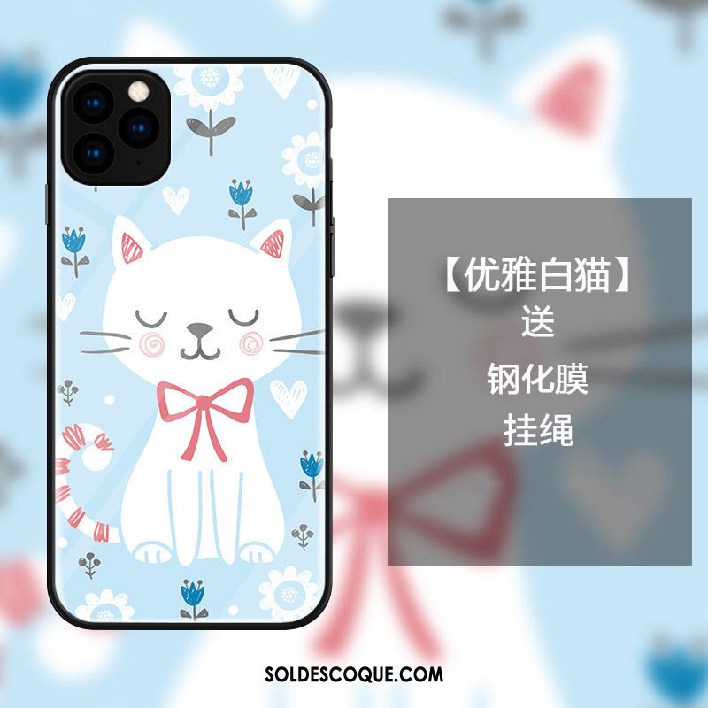 Coque iPhone 11 Pro Dessin Animé Net Rouge Vert Lapin Amoureux Housse Soldes