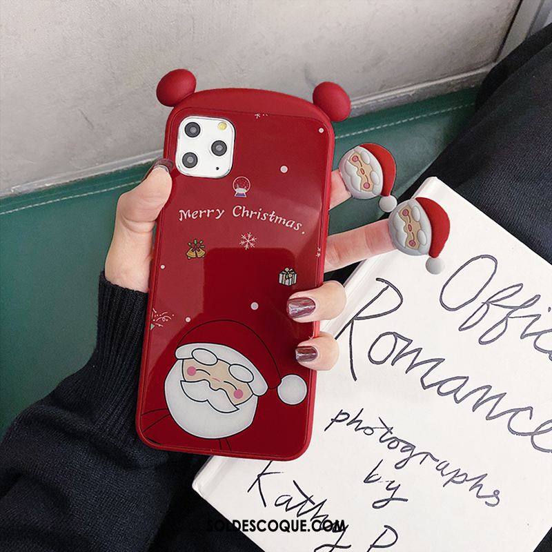 Coque iPhone 11 Pro Dessin Animé Noël Elk Difficile Téléphone Portable Soldes