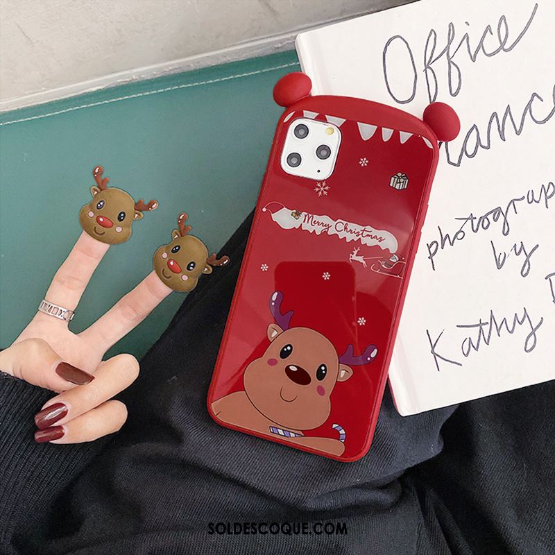 Coque iPhone 11 Pro Dessin Animé Noël Elk Difficile Téléphone Portable Soldes