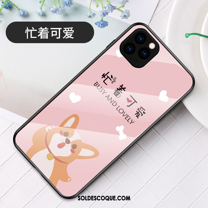 Coque iPhone 11 Pro Dessin Animé Personnalité Nouveau Rose Créatif Pas Cher