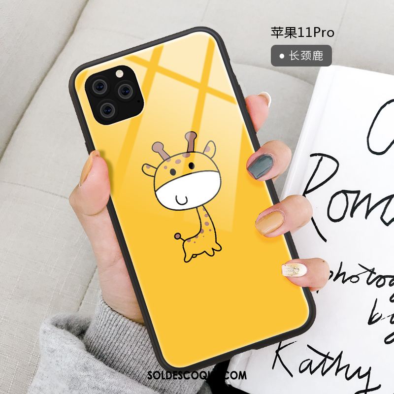 Coque iPhone 11 Pro Dessin Animé Étui Marque De Tendance Verre Incassable Housse France