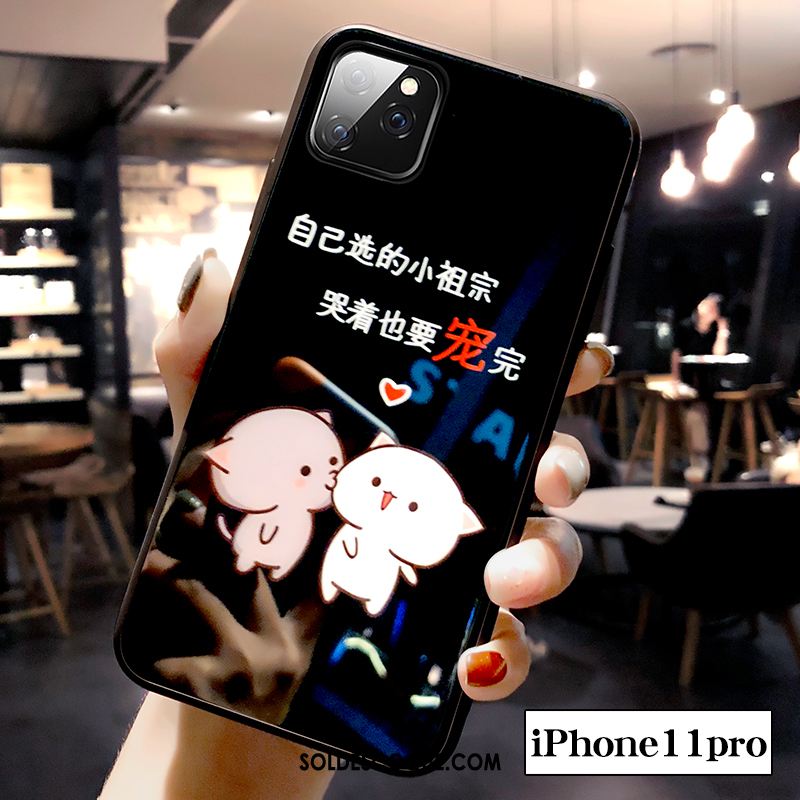 Coque iPhone 11 Pro Incassable Créatif Charmant Marque De Tendance Verre En Ligne
