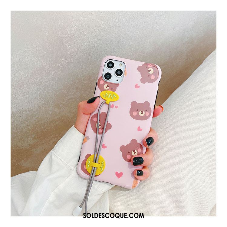 Coque iPhone 11 Pro Incassable Petit Silicone Charmant Rose Housse Soldes