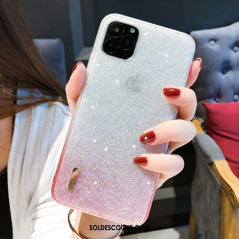 Coque iPhone 11 Pro Max Bleu Tout Compris Strass Téléphone Portable Luxe Soldes