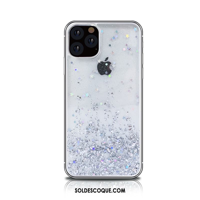 Coque iPhone 11 Pro Max Bleu Transparent Incassable Tout Compris Ornements Suspendus Pas Cher