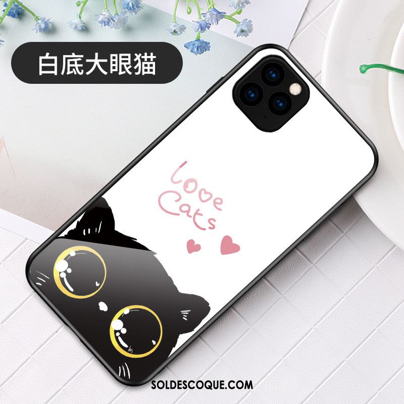 Coque iPhone 11 Pro Max Charmant Créatif Dessin Animé Verre Personnalité France