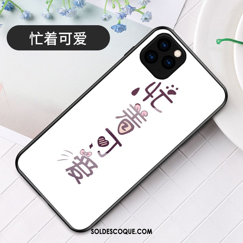 Coque iPhone 11 Pro Max Charmant Créatif Dessin Animé Verre Personnalité France