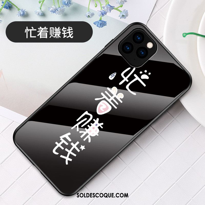 Coque iPhone 11 Pro Max Charmant Personnalité Dessin Animé Noir Téléphone Portable En Ligne