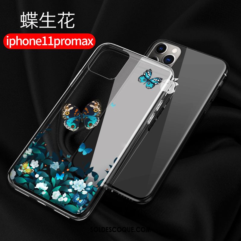 Coque iPhone 11 Pro Max Créatif Luxe Téléphone Portable Bleu Personnalité En Ligne