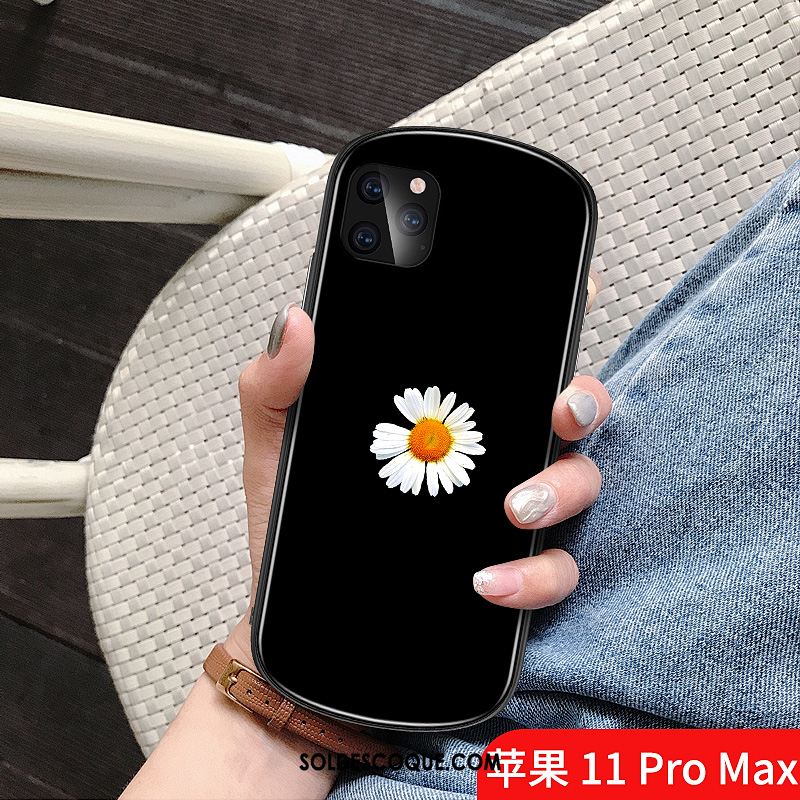 Coque iPhone 11 Pro Max Créatif Rond Petit Petite Marguerite Simple Pas Cher