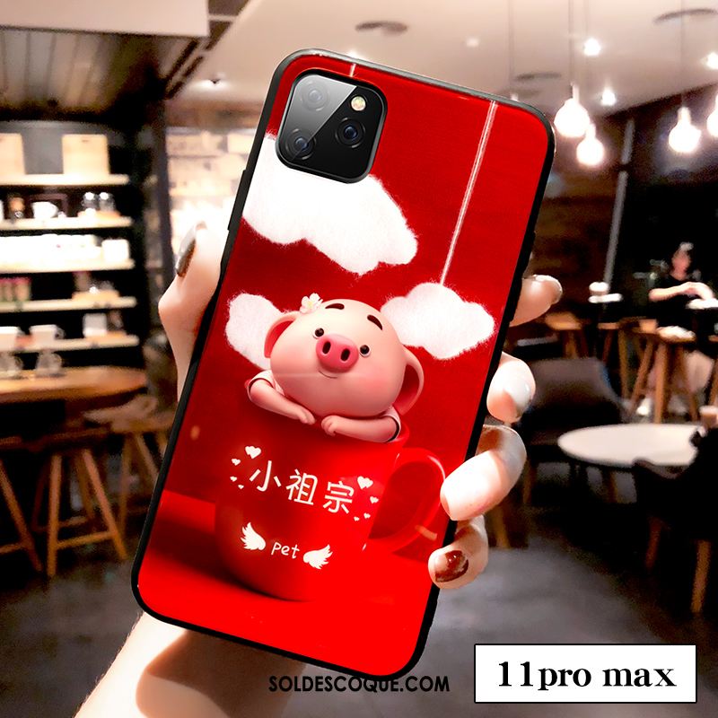 Coque iPhone 11 Pro Max Créatif Tout Compris Personnalité Charmant Dessin Animé En Ligne