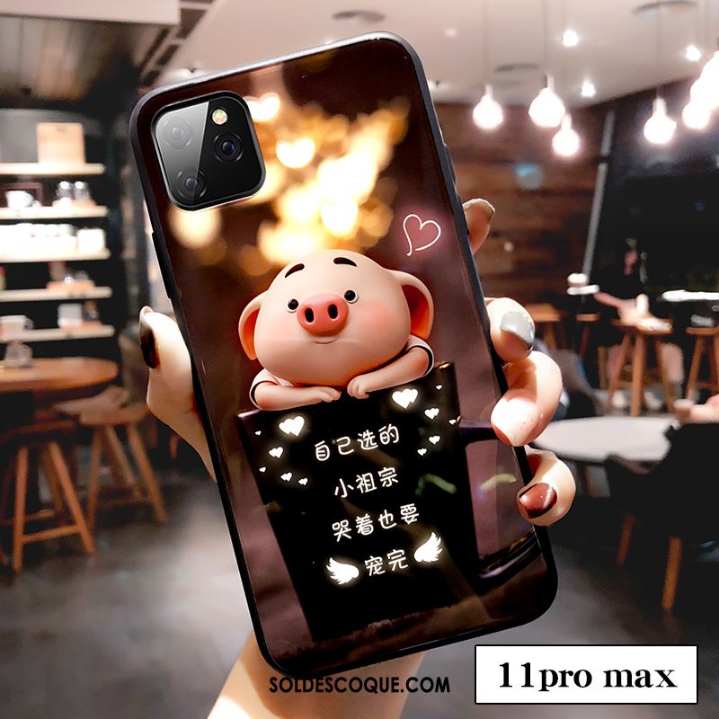 Coque iPhone 11 Pro Max Créatif Tout Compris Personnalité Charmant Dessin Animé En Ligne