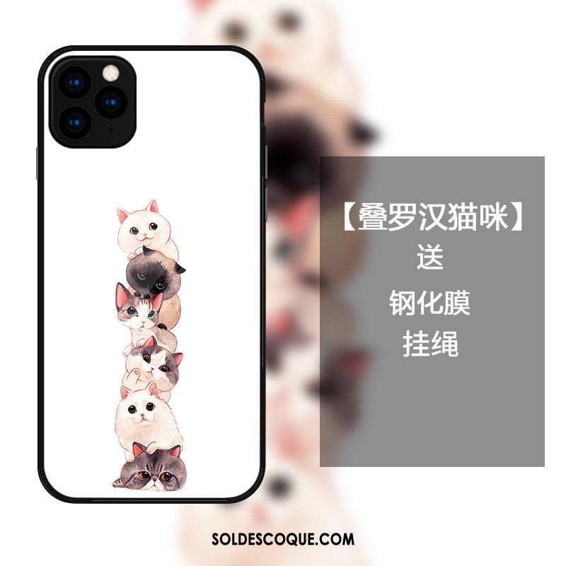 Coque iPhone 11 Pro Max Dessin Animé Tout Compris Vert Chat Téléphone Portable En Ligne