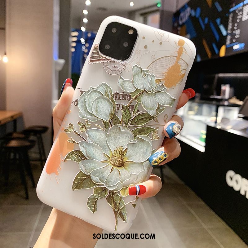 Coque iPhone 11 Pro Max Délavé En Daim Incassable Tendance Nouveau Style Chinois Soldes