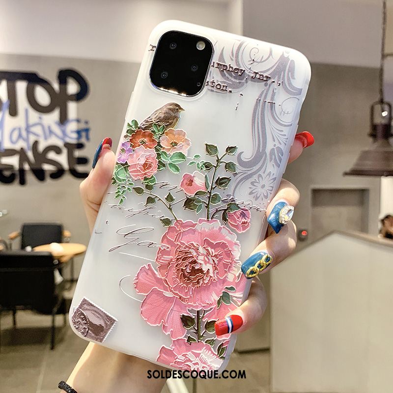 Coque iPhone 11 Pro Max Délavé En Daim Incassable Tendance Nouveau Style Chinois Soldes