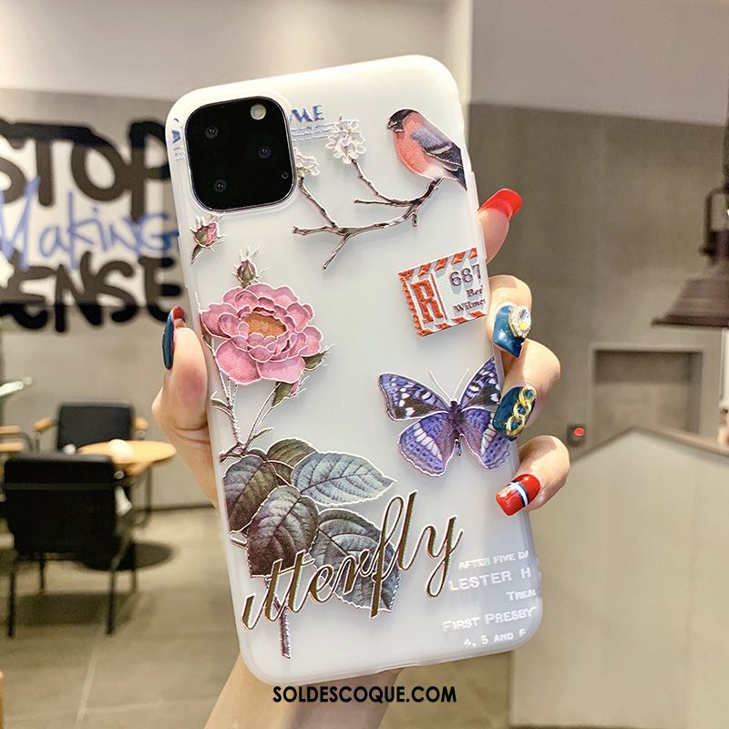 Coque iPhone 11 Pro Max Délavé En Daim Incassable Tendance Nouveau Style Chinois Soldes