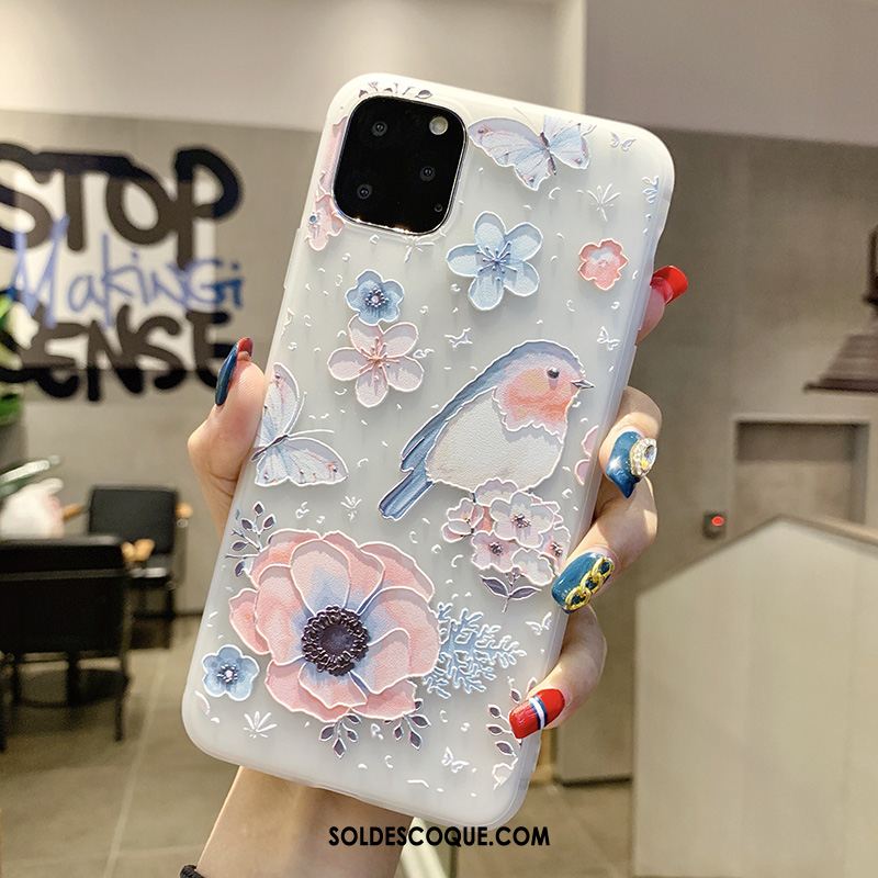 Coque iPhone 11 Pro Max Délavé En Daim Incassable Tendance Nouveau Style Chinois Soldes