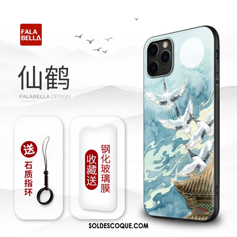 Coque iPhone 11 Pro Max Gaufrage Créatif Nouveau Style Chinois Tout Compris Housse Soldes