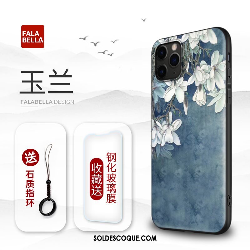 Coque iPhone 11 Pro Max Gaufrage Créatif Nouveau Style Chinois Tout Compris Housse Soldes