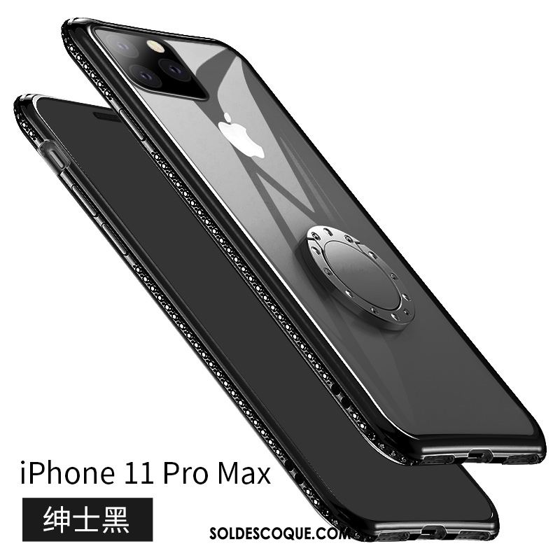 Coque iPhone 11 Pro Max Marque De Tendance Incassable Téléphone Portable Support Fluide Doux Pas Cher