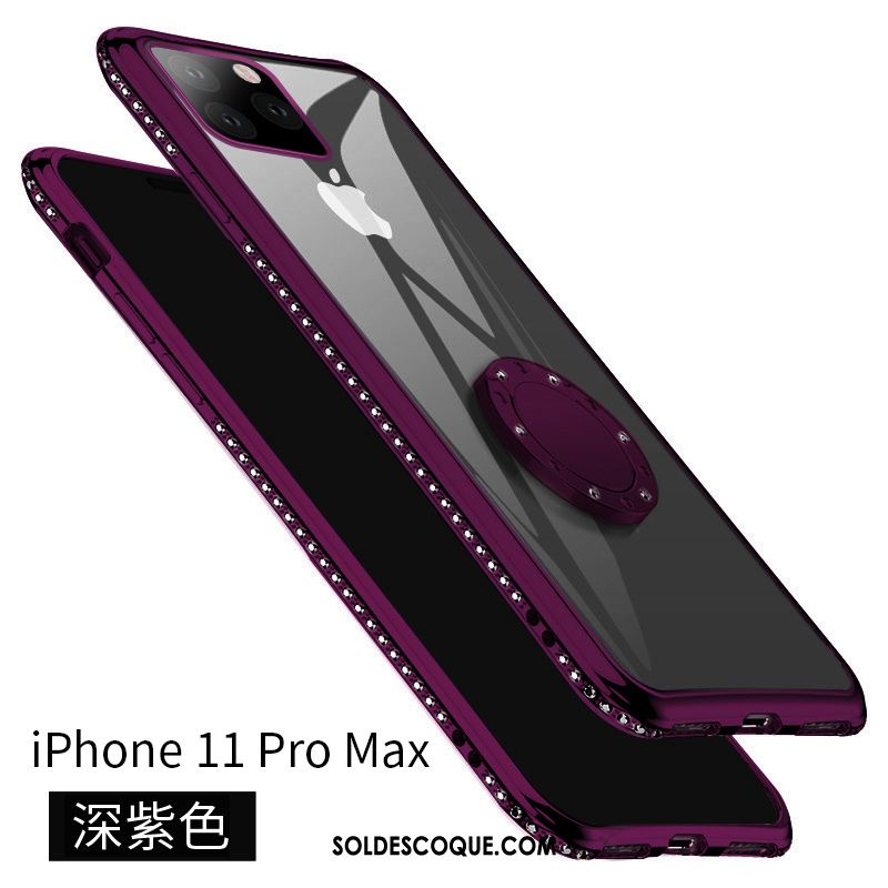 Coque iPhone 11 Pro Max Marque De Tendance Incassable Téléphone Portable Support Fluide Doux Pas Cher