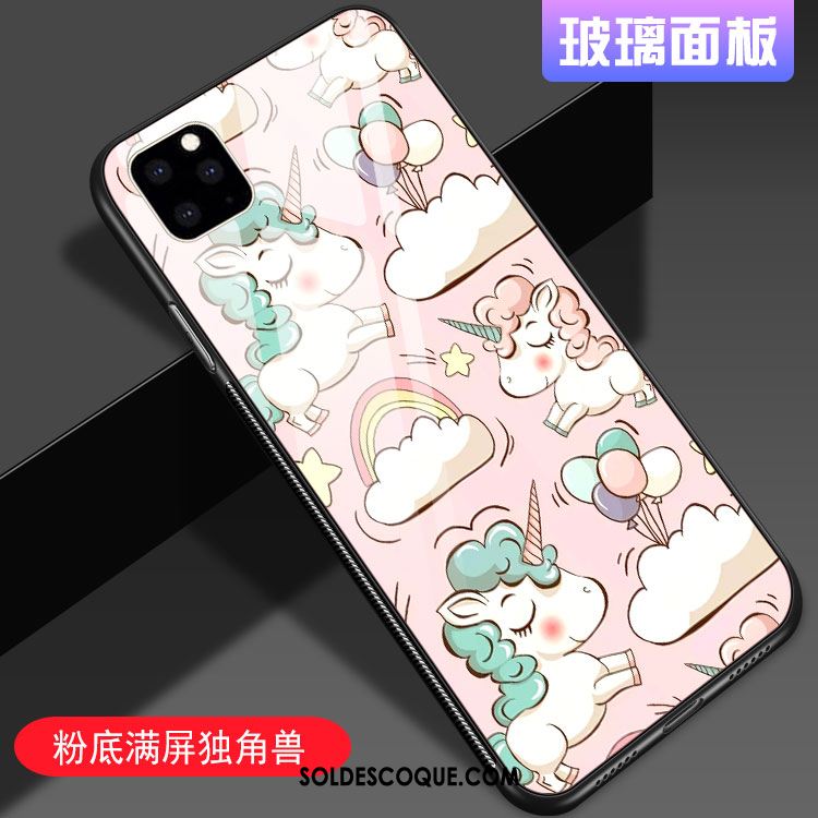 Coque iPhone 11 Pro Max Miroir Dessin Animé Net Rouge Marque De Tendance Cœur Soldes