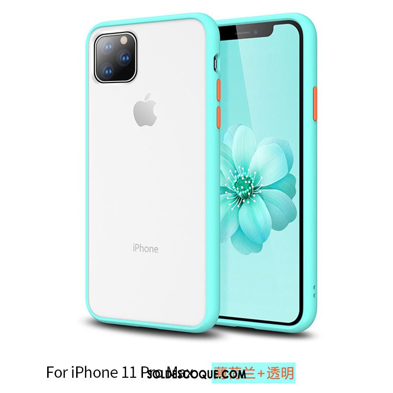 Coque iPhone 11 Pro Max Net Rouge Bleu Tout Compris Marque De Tendance Incassable Pas Cher