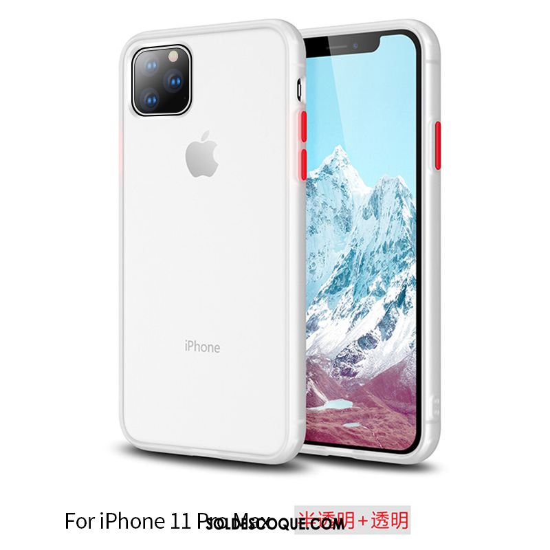 Coque iPhone 11 Pro Max Net Rouge Bleu Tout Compris Marque De Tendance Incassable Pas Cher