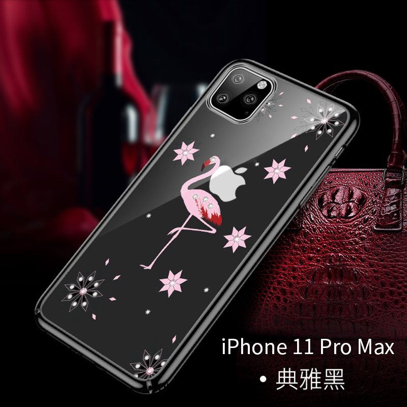 Coque iPhone 11 Pro Max Net Rouge Transparent Marque De Tendance Protection Luxe Soldes