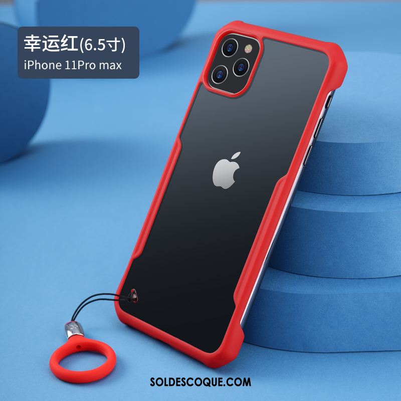 Coque iPhone 11 Pro Max Personnalité Net Rouge Étui Nouveau Transparent Housse Pas Cher