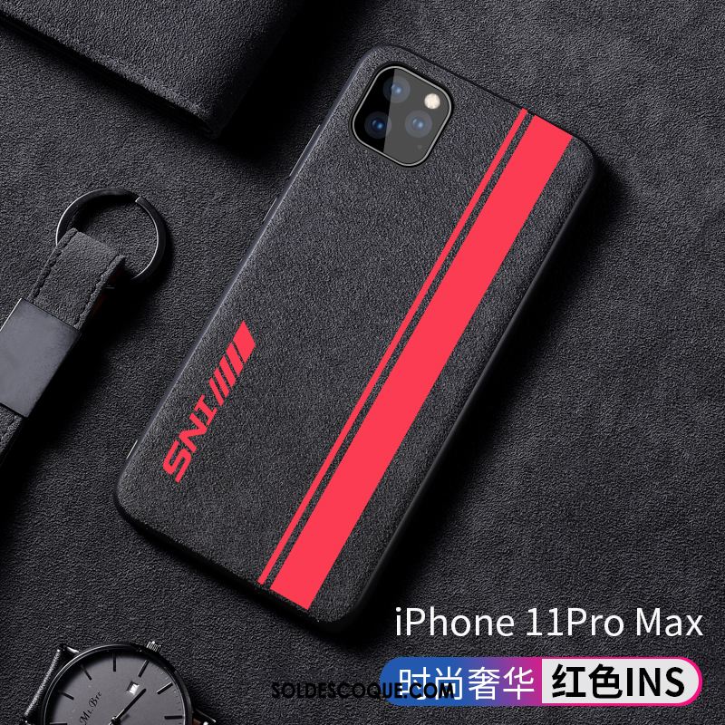 Coque iPhone 11 Pro Max Personnalité Tout Compris Noir Tendance Téléphone Portable En Ligne