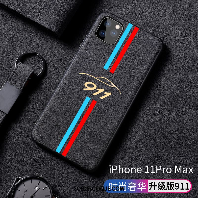 Coque iPhone 11 Pro Max Personnalité Tout Compris Noir Tendance Téléphone Portable En Ligne