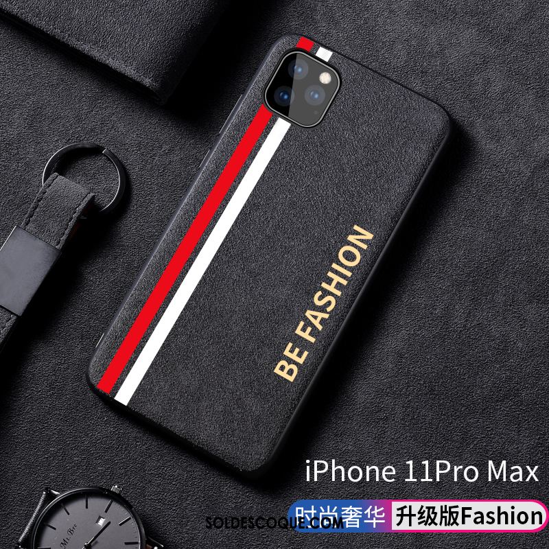 Coque iPhone 11 Pro Max Personnalité Tout Compris Noir Tendance Téléphone Portable En Ligne