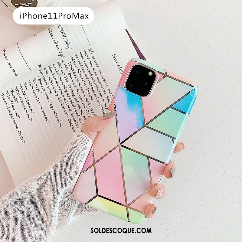 Coque iPhone 11 Pro Max Personnalité Tout Compris Téléphone Portable Rose Losange En Ligne