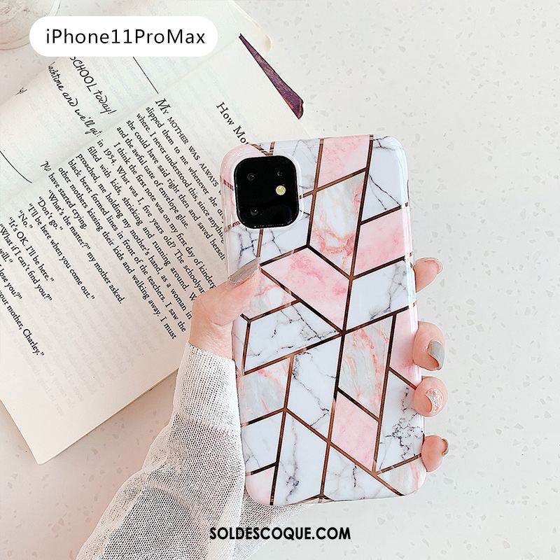 Coque iPhone 11 Pro Max Personnalité Tout Compris Téléphone Portable Rose Losange En Ligne