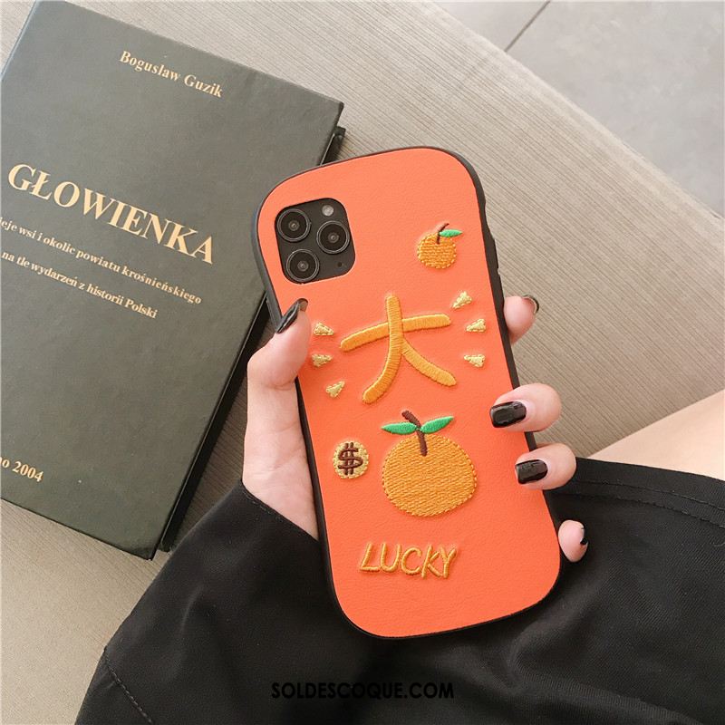 Coque iPhone 11 Pro Max Protection Créatif Fluide Doux Cuir Étui Pas Cher