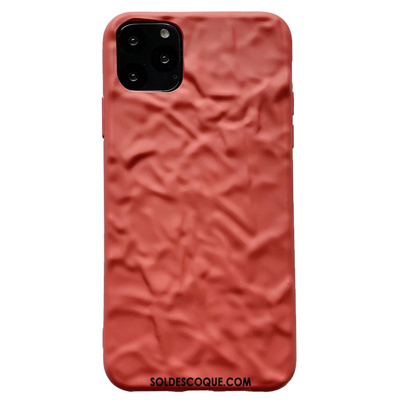 Coque iPhone 11 Pro Max Protection Net Rouge Incassable Étui Téléphone Portable En Vente