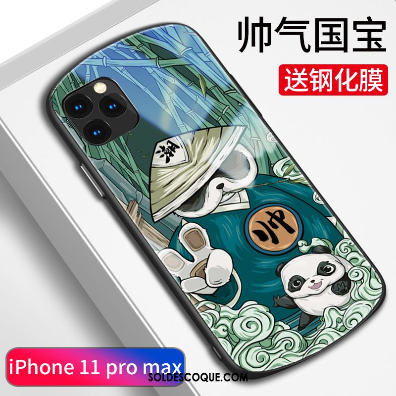 Coque iPhone 11 Pro Max Verre Silicone Nouveau Tendance Très Mince Pas Cher