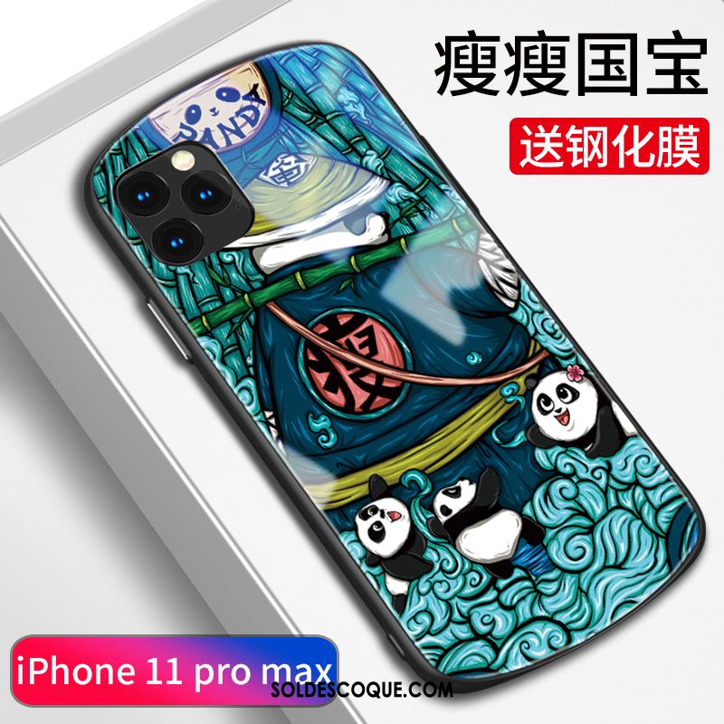 Coque iPhone 11 Pro Max Verre Silicone Nouveau Tendance Très Mince Pas Cher