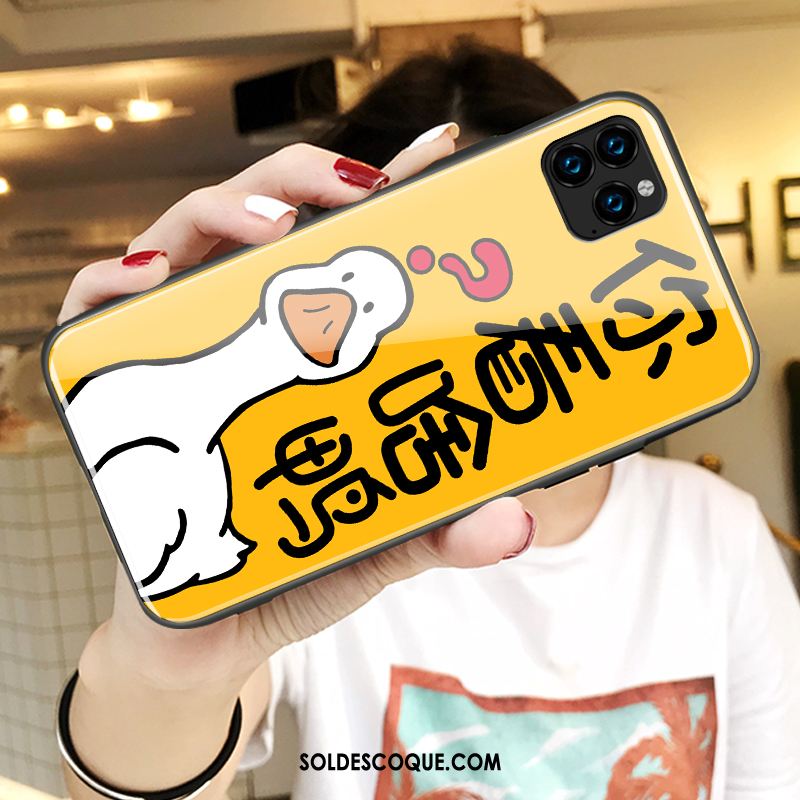 Coque iPhone 11 Pro Miroir Incassable Amoureux Verre Dessin Animé Housse En Ligne