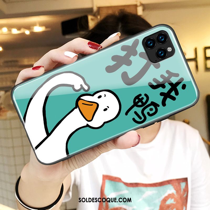 Coque iPhone 11 Pro Miroir Incassable Amoureux Verre Dessin Animé Housse En Ligne